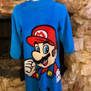 Kids Super Mario fleece robe/towel